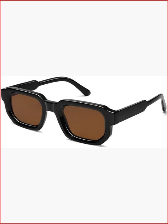 Vintage Trendy Square Chunky Rectangle Sunglasses UV400 main image 6